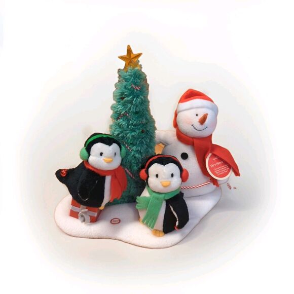 Hallmark Jingle Pals Very Merry Trio Snowman Penguin Christmas Musical Tree 2006 - Picture 1 of 7